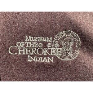 3X New w/Tags "Museum of the Cherokee Indian" Embroidered Maroon Chambray Polo